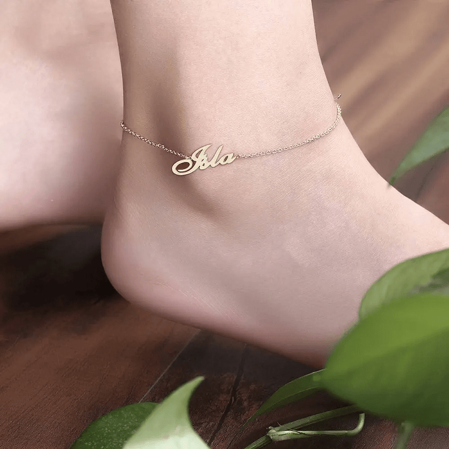 Custom Name Anklet Stainless Steel - Coolpeacock