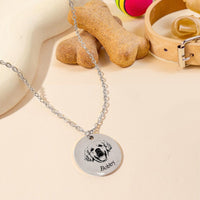 Custom Pet Photo Engraved Name Necklace – A Heartfelt Keepsake - Coolpeacock