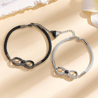 Custom Photo Black & White Couple Projection Bracelets | Personalized Matching Jewelry Set - Coolpeacock