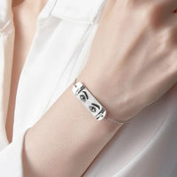 Custom Photo Bracelet Eyes Bracelet Bar Bracelet Gifts for Her - Coolpeacock