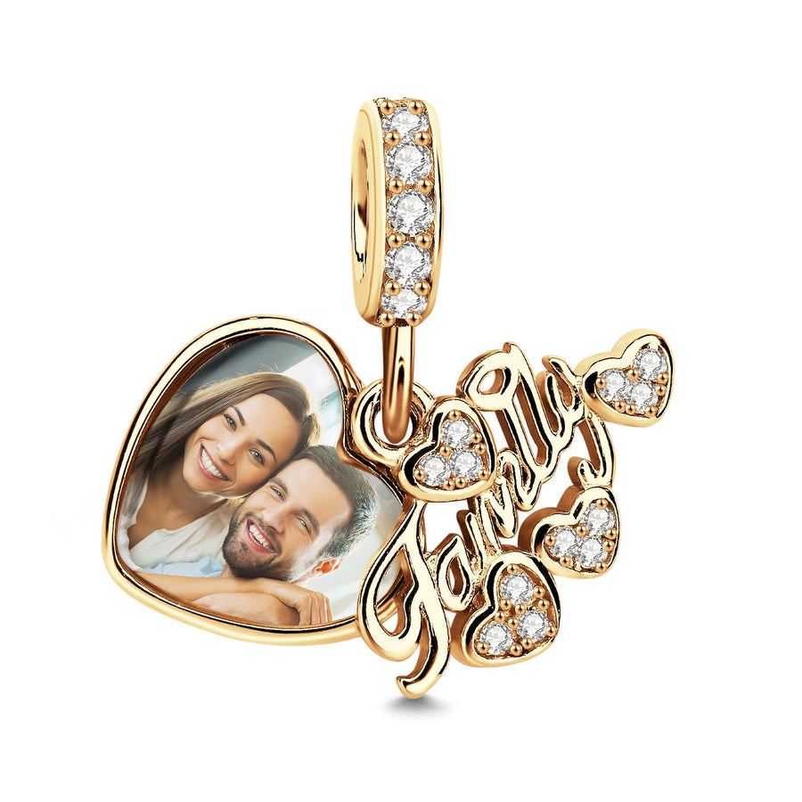 Custom Photo Charm Delicate Heart Creative Gifts for Family - Coolpeacock