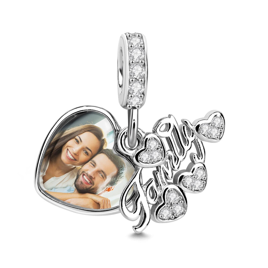 Custom Photo Charm Delicate Heart Creative Gifts for Family - Coolpeacock