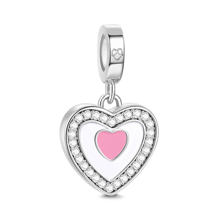 Custom Photo Dangle Heart Charm For Bracelet Jewelry Making - Coolpeacock