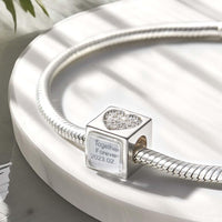 Custom Photo Engraved Charm Square Heart Diamond Romantic Gifts - Coolpeacock