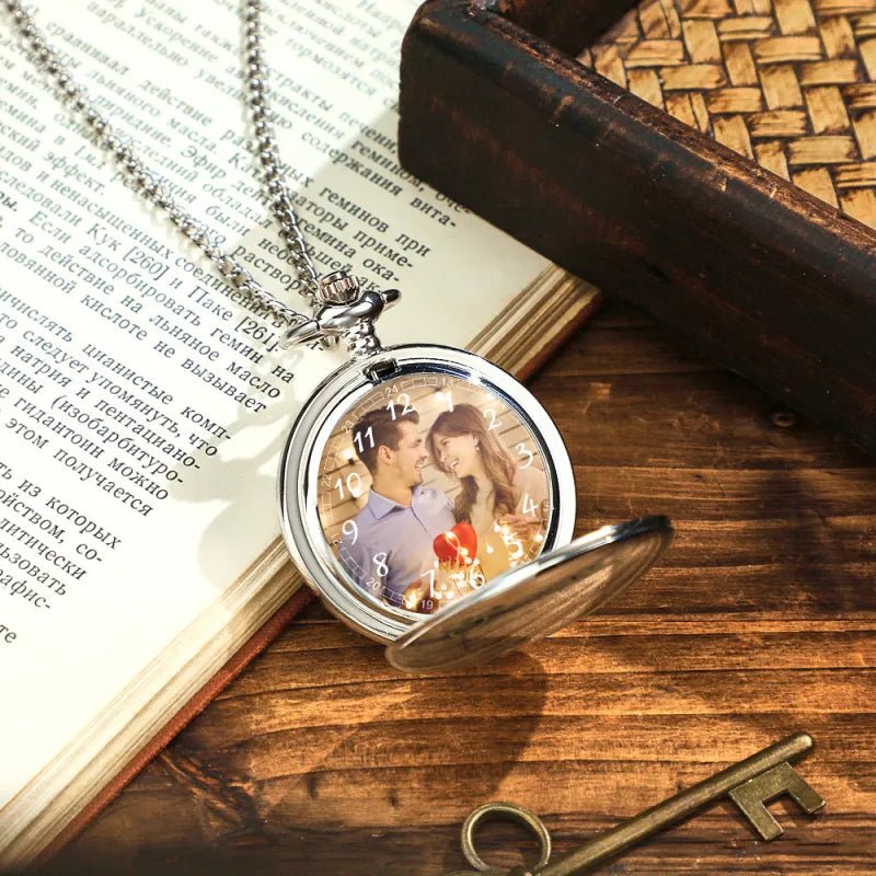Custom Photo Pocket Watch Personalised Engravable Pocket Watchs Gift - Coolpeacock