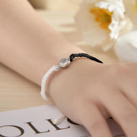 Custom Photo Projection Bracelet Black and White Colorblock Bracelet Creative Gift - Coolpeacock