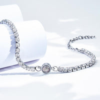 Custom Photo Projection Bracelet Fashionable All Diamonds Bracelet Gifts For Her - Coolpeacock