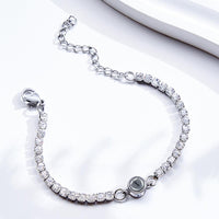 Custom Photo Projection Bracelet Fashionable All Diamonds Bracelet Gifts For Her - Coolpeacock