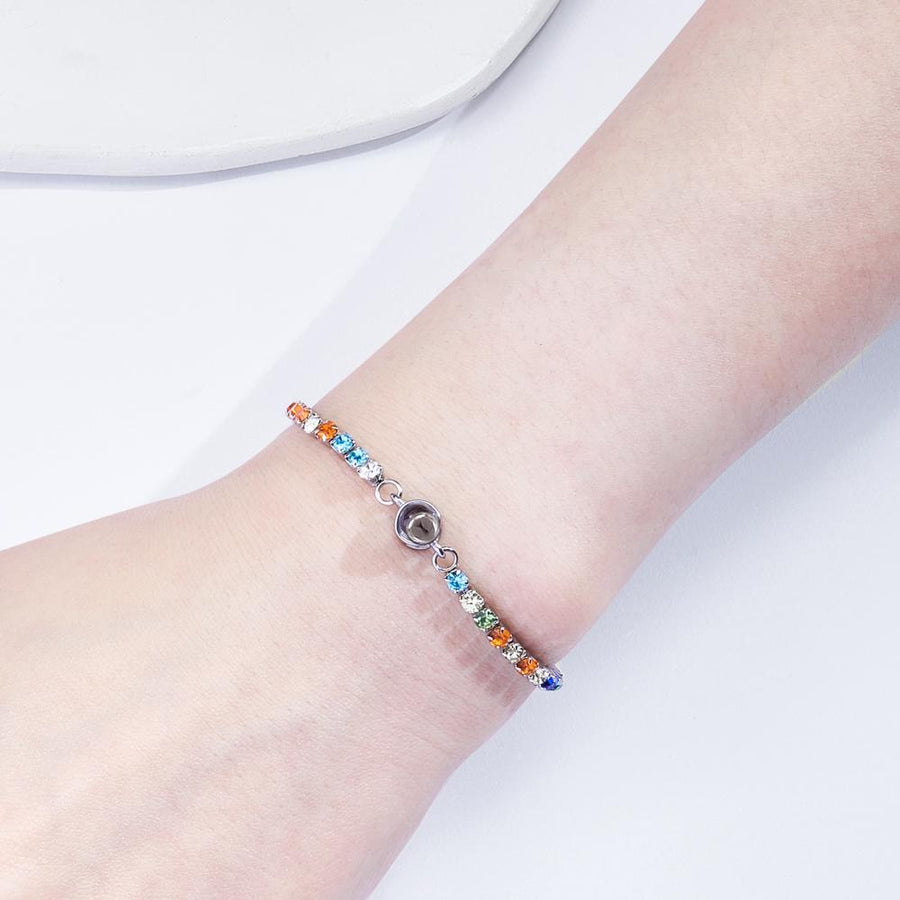 Custom Photo Projection Bracelet Fashionable All Diamonds Bracelet Gifts For Her - Coolpeacock