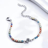 Custom Photo Projection Bracelet Fashionable All Diamonds Bracelet Gifts For Her - Coolpeacock