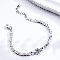 Custom Photo Projection Bracelet Fashionable All Diamonds Bracelet Gifts For Her - Coolpeacock