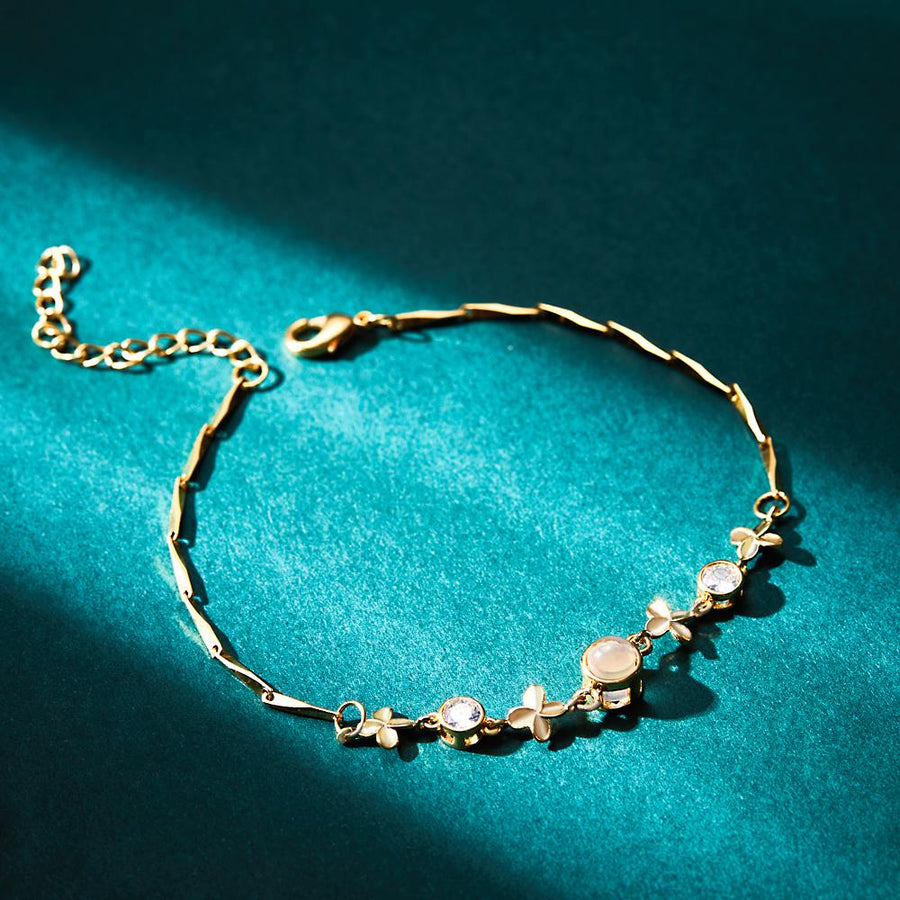 Custom Photo Projection Bracelet Four - leaf Clover Projection Bracelet Gift for Women - Coolpeacock