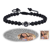 Custom Photo Projection Bracelet I Love You 100 Languages Men's Bracelet Gift for Boyfriend Husband Dad - Coolpeacock