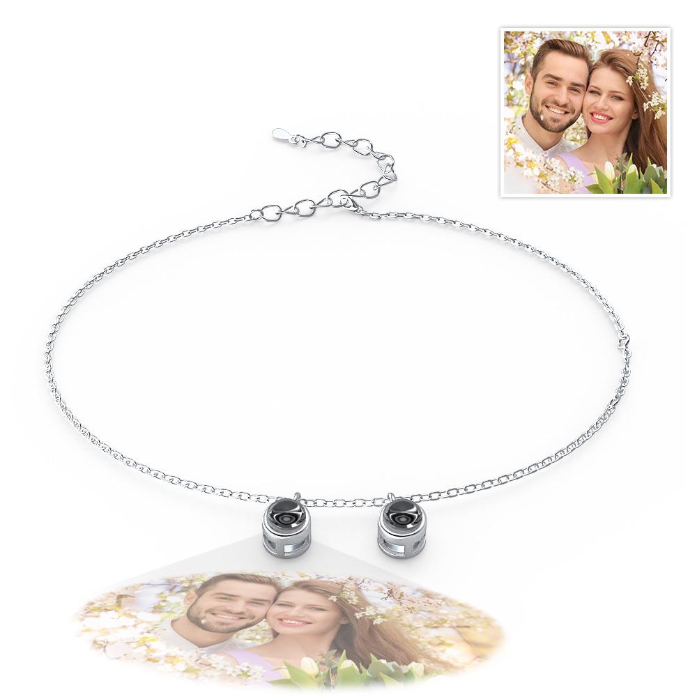 Custom Photo Projection Bracelet Minimalist Gift Memorial Photo Jewelry Trendy Best Friend Gift for Her - Coolpeacock