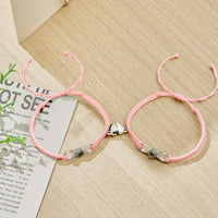 Custom Photo Projection Bracelet Woven Heart Magnetic Bracelet Gift for Couple - Coolpeacock