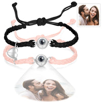 Custom Photo Projection Bracelet Woven Magnetic Bracelet Anniversary Gift - Coolpeacock
