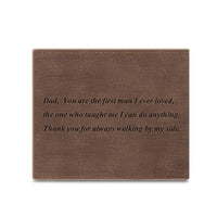 Custom Photo Wallet Men's Bifold GreyWallet for Dad - Coolpeacock