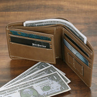 Custom Photo Wallet Men's Bifold GreyWallet for Dad - Coolpeacock