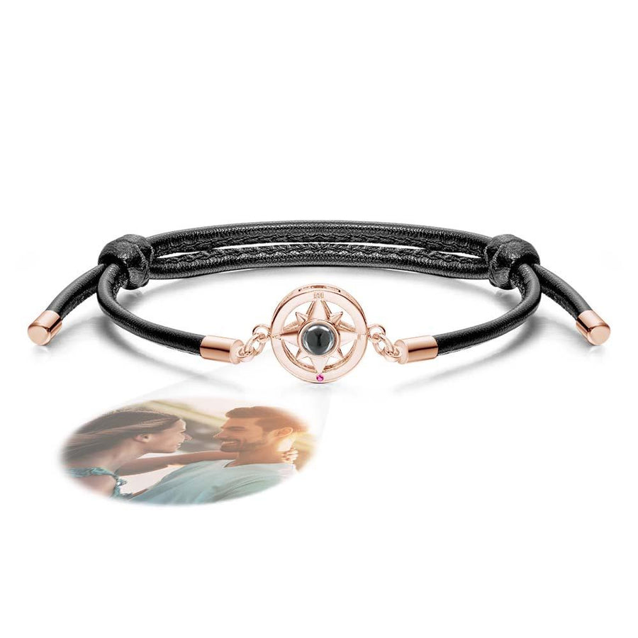 Custom Projection Bracelet Compass Trendy Simple Gifts for Men - Coolpeacock