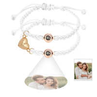 Custom Projection Bracelet Magnetic Heart Couple Bracelets - Coolpeacock