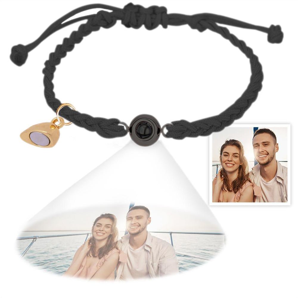 Custom Projection Bracelet Magnetic Heart Couple Bracelets - Coolpeacock