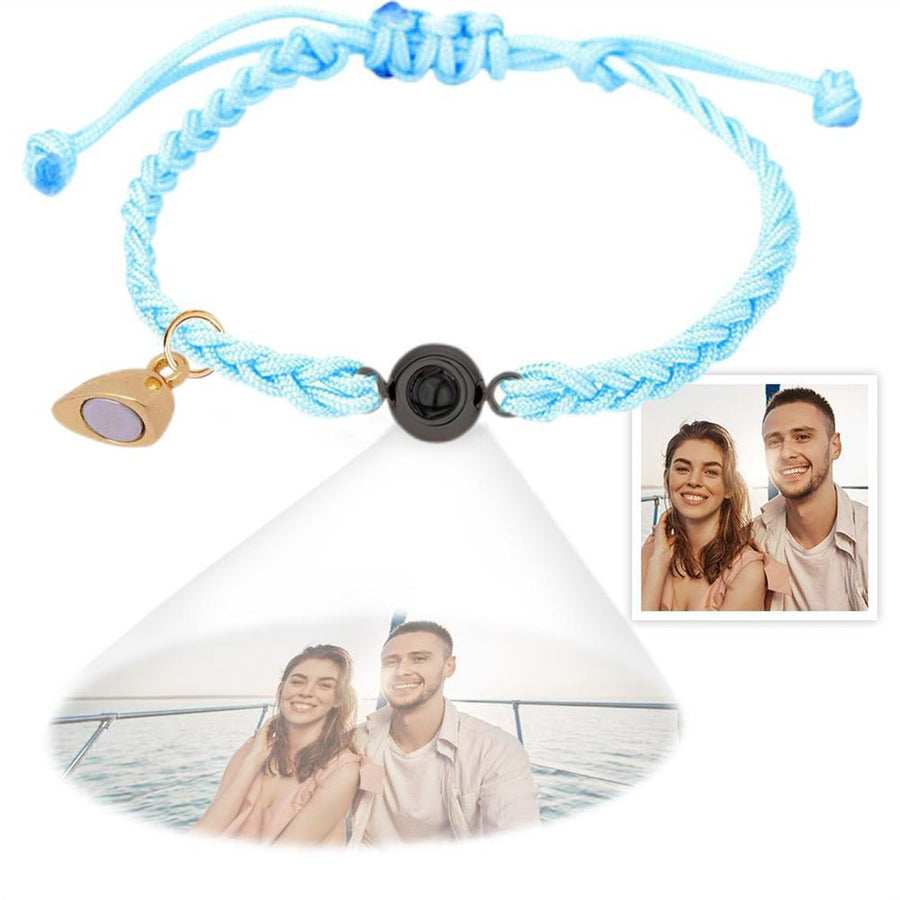 Custom Projection Bracelet Magnetic Heart Couple Bracelets - Coolpeacock