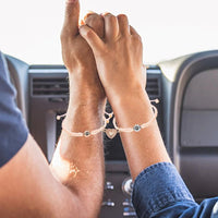 Custom Projection Bracelet Magnetic Heart Couple Bracelets - Coolpeacock
