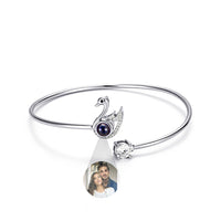 Custom Projection Bracelet Personalized Photo Bracelet Heart Jewelry Gift for Her - Coolpeacock