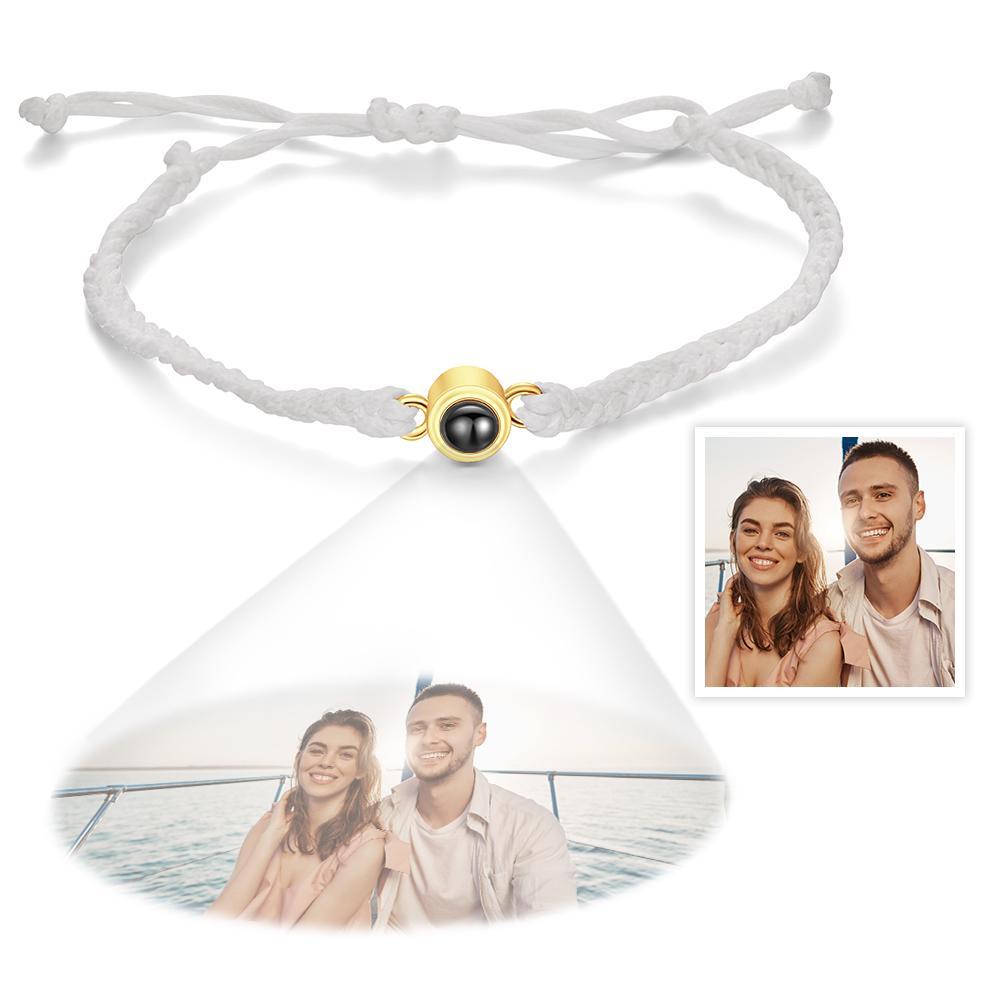Custom Projection Bracelet Simple Woven Couple Bracelet - Coolpeacock