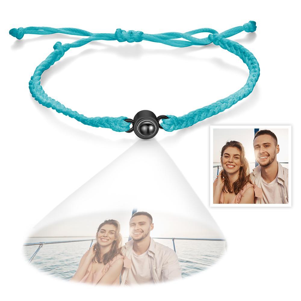 Custom Projection Bracelet Simple Woven Couple Bracelet - Coolpeacock
