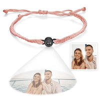 Custom Projection Bracelet Simple Woven Couple Bracelet - Coolpeacock