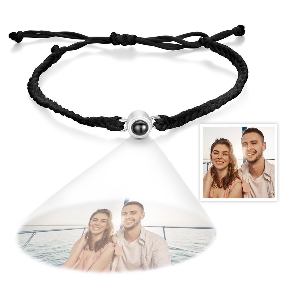 Custom Projection Bracelet Simple Woven Couple Bracelet - Coolpeacock