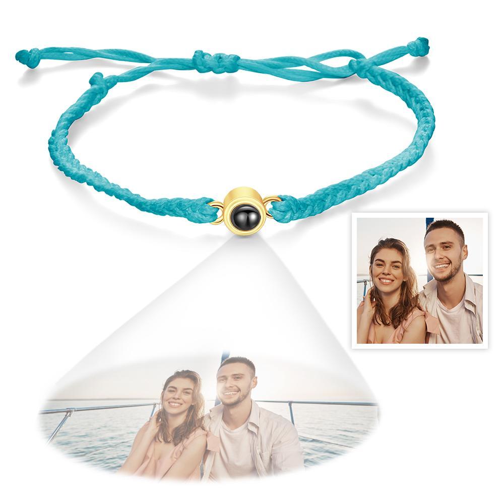 Custom Projection Bracelet Simple Woven Couple Bracelet - Coolpeacock