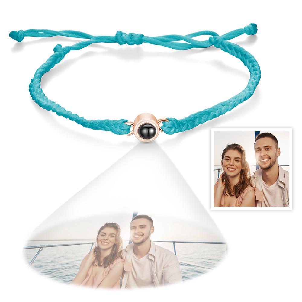 Custom Projection Bracelet Simple Woven Couple Bracelet - Coolpeacock