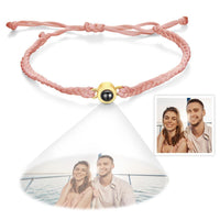 Custom Projection Bracelet Simple Woven Couple Bracelet - Coolpeacock