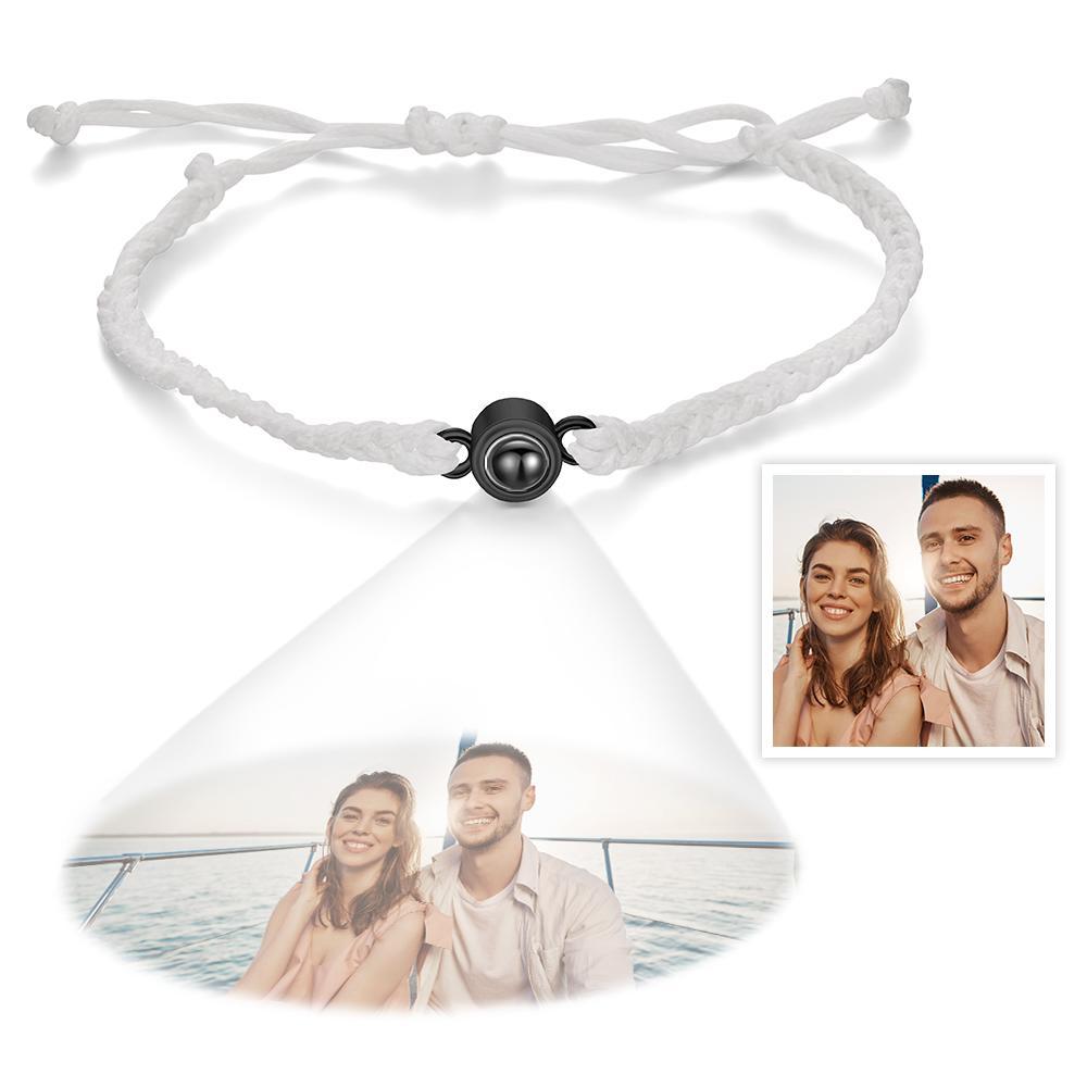 Custom Projection Bracelet Simple Woven Couple Bracelet - Coolpeacock
