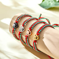 Custom Projection Photo Bracelet Weave Heart - shaped Commemorate Gifts - Coolpeacock