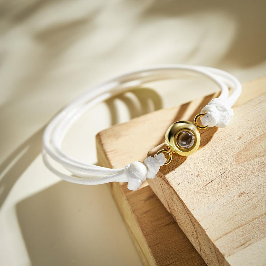 Custom Projection Photo Bracelet Weave Style Colorful Couple Gifts - Coolpeacock