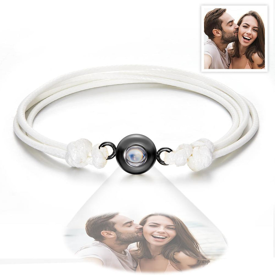 Custom Projection Photo Bracelet Weave Style Colorful Couple Gifts - Coolpeacock