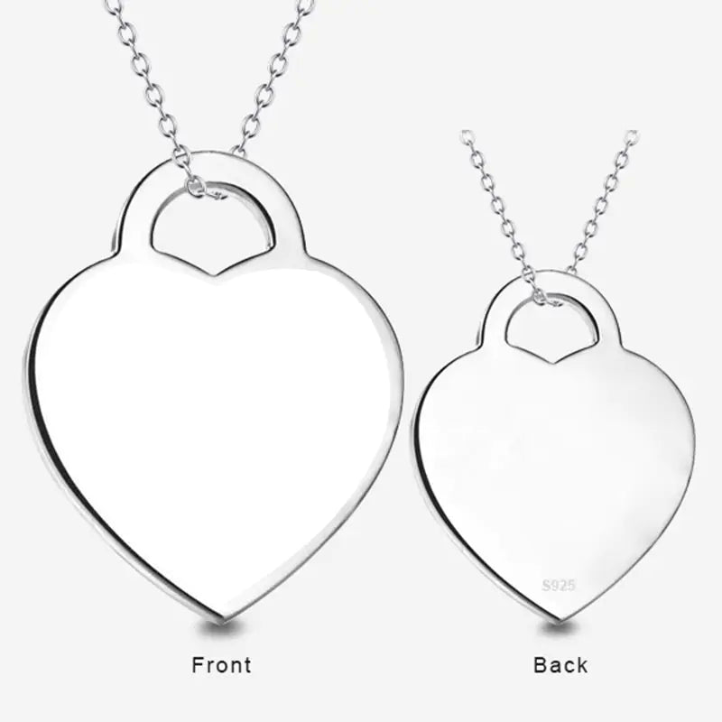 Custom Silver Heart Photo Pendant - Coolpeacock