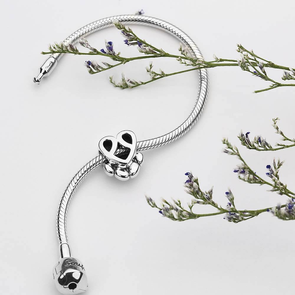 Dog Paw Photo Charm 925 Sterling Silver - Coolpeacock