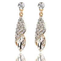 Elegant Crystal Teardrop Dangle Earrings - Coolpeacock