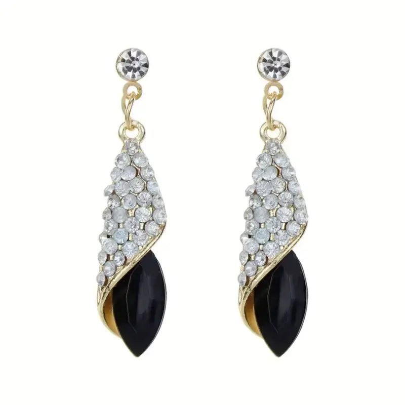 Elegant Crystal Teardrop Dangle Earrings - Coolpeacock