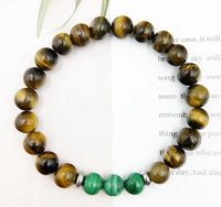 Elegant Malachite & Tiger Eye Bracelet - Coolpeacock