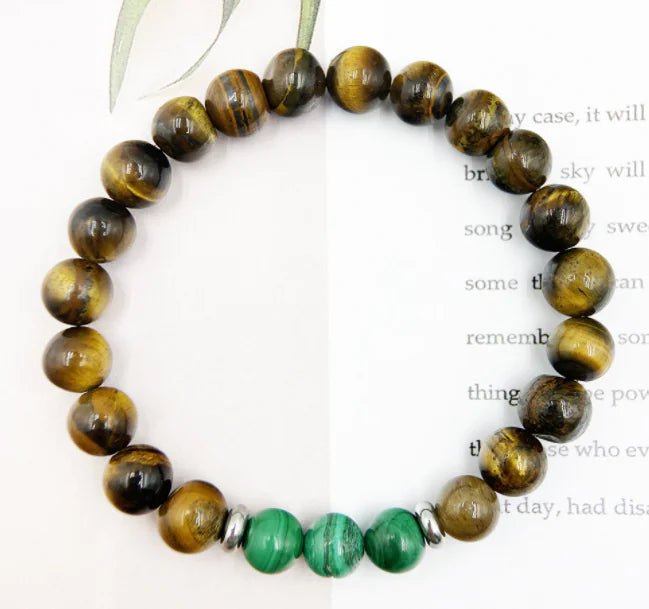 Elegant Malachite & Tiger Eye Bracelet - Coolpeacock