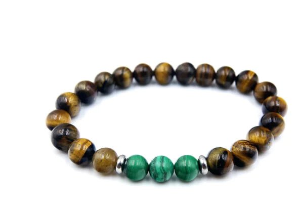 Elegant Malachite & Tiger Eye Bracelet - Coolpeacock