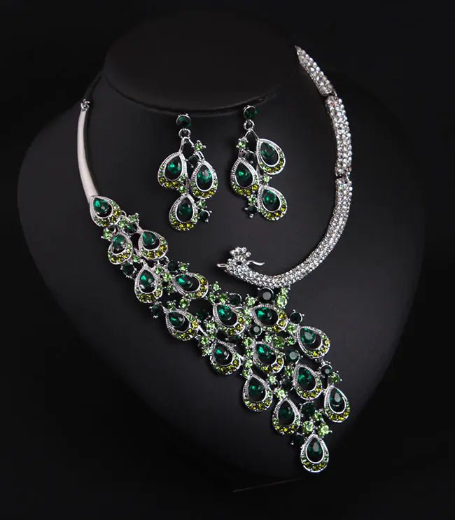 Elegant Peacock Bridal Jewelry Set - Coolpeacock