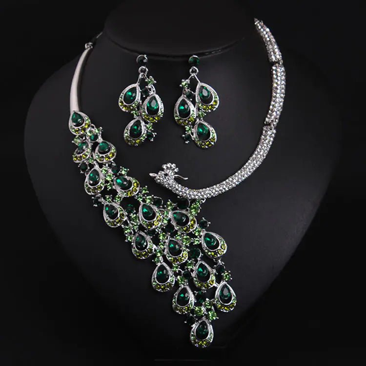 Elegant Peacock Bridal Jewelry Set - Coolpeacock