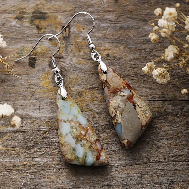 Emperor - Stone Geometric Earrings - Coolpeacock