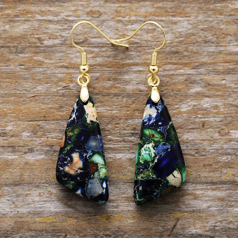 Emperor - Stone Geometric Earrings - Coolpeacock